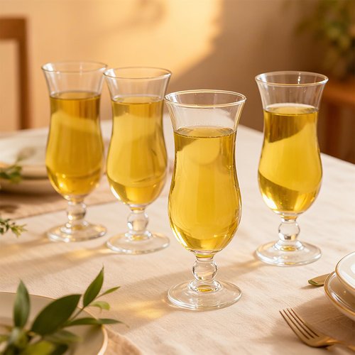 LemonRoad 12 Packs Hurricane Cocktail Glasses, 12 oz Tulip Drinking Cups Tall Wine Glasses Multi Purpose Water Goblet for Party Mojito Juice Beer Beverages