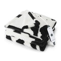 Sunbeam Electric Heated Throw Blanket Royal Faux Fur Fast Heating 4 Heat Settings 4-Hour Auto Shut-Off Rich and Ultra Silky Cow Print 50" × 60"