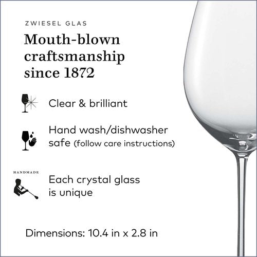 ZWIESEL GLAS Enoteca Rioja Red Wine Glass (Set of 2), Hand Blown Crystal Glasses for Red Wine, 23 Ounce