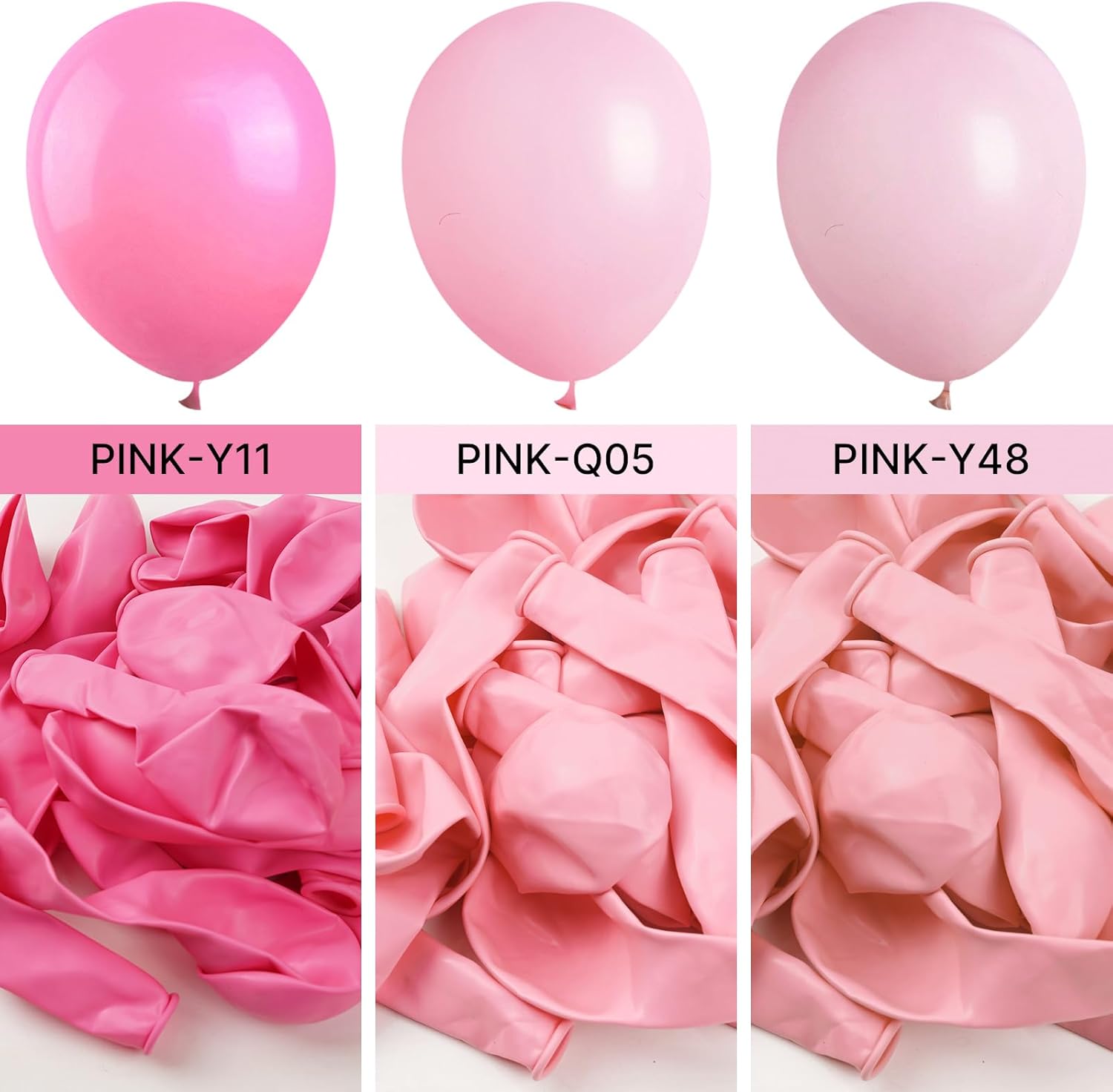 PartyWoo Pastel Pink Balloons - 50 Pcs 12 Inch Baby Pink Balloons for Birthday & Baby Shower Decor