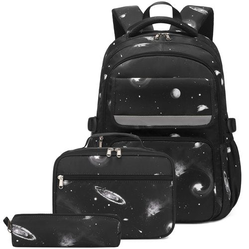 Sugaroom Galaxy Backpacks for Boys Kids Backpack with Lunch Box Primary Elementary Middle School BookBag Set