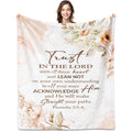 BDASWLY Christian Gifts for Women Blanket 60"x50" - Religious Gifts for Women- Inspirational Religious Birthday Gift - Baptism Confirmation Gift’s for Girls - Catholic Spiritual Gift for Woman