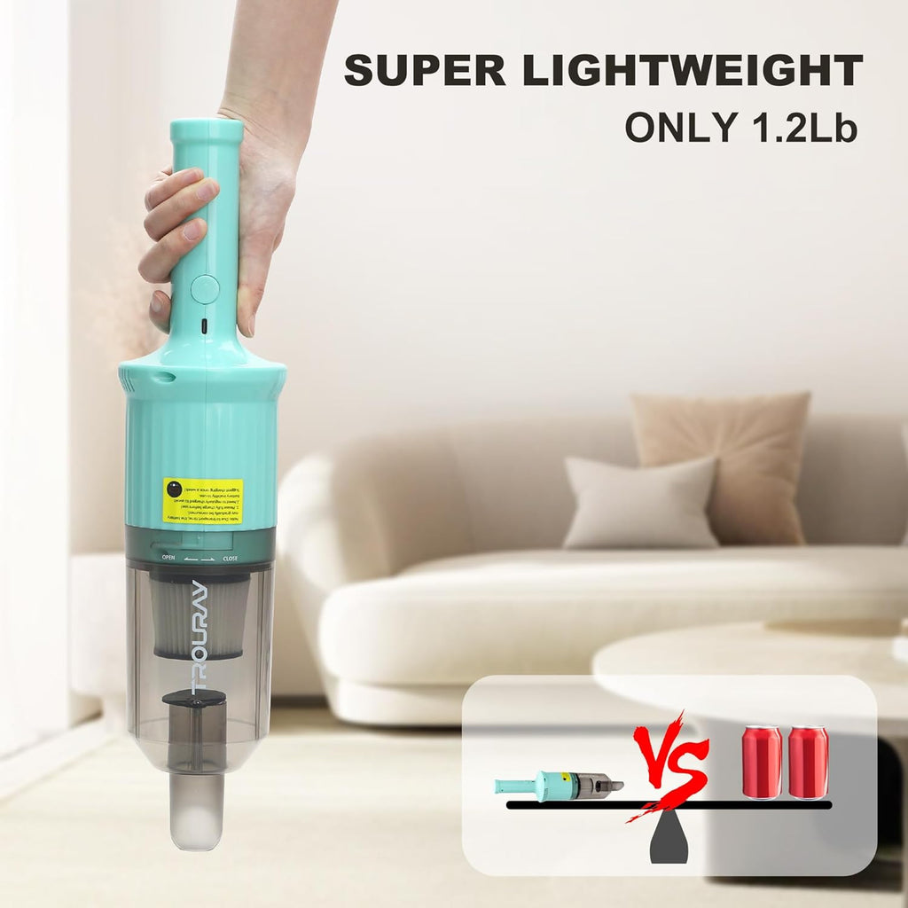 Skiennix 6-in-1 Rechargeable Stick Vacuum Cleaner - Handheld Versatility for All Surfaces | Green