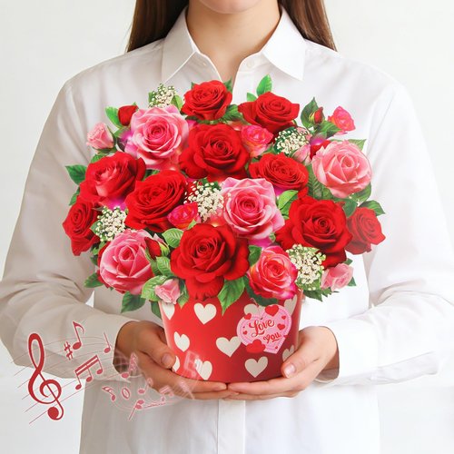 Tcamp Pop Up Mothers Day Card with Music & Light, Mothers Day Gifts for Her, Rose Bouquet Greeting Card, Mothers Day Card, Anniversary Birthday Gifts for Women Mom Sister
