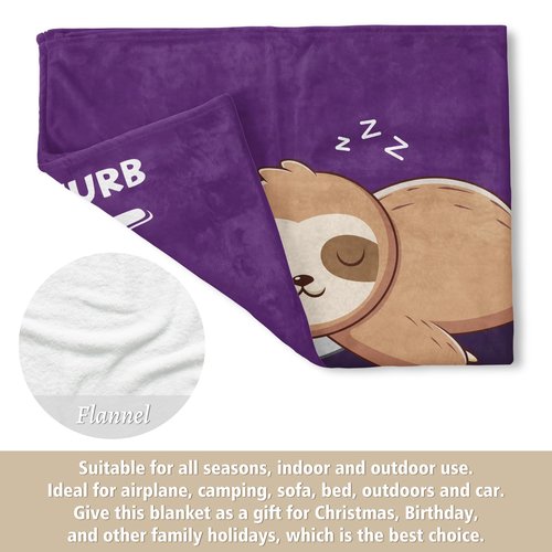Funny Gifts for Aunt, Aunt is Charging Sloth Blanket, Auntie Birthday Gifts, Present for Aunts from Niece Nephew Christmas Mothers Day, Super Soft Throws Blanket for Auntie 60" x 50"