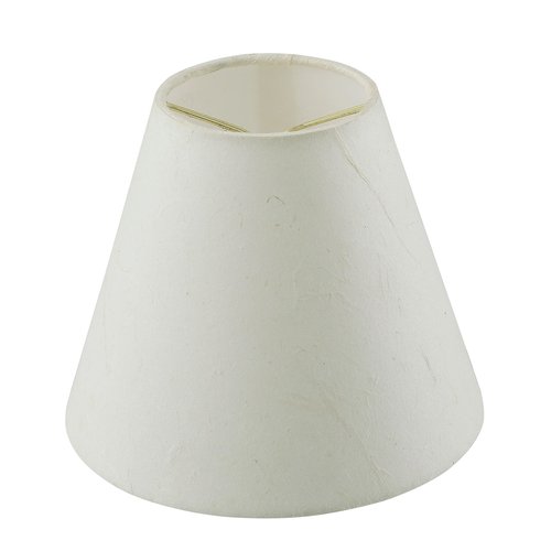 Aspen Creative 32128-5A Small Hardback Empire Shape Chandelier Clip-On Lamp Shade Set (5 Pack), Transitional Design in White, 6" bottom width (3" x 6" x 5")