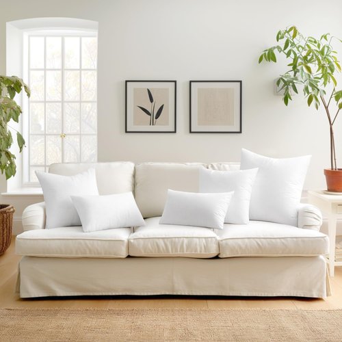 MIULEE Throw Pillow Inserts - Set of 2, 18x18 Inches, 100% Virgin Filling for Couch & Sofa