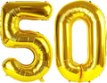 Gold Number 50 Balloon - 40 Inch 50th Birthday Decoration | Elegant Golden Party Supplies