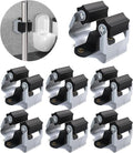 3-H Mop and Broom Holder - Heavy-Duty Wall Mount Organizer for Yard Tools | Black, 6 Pack