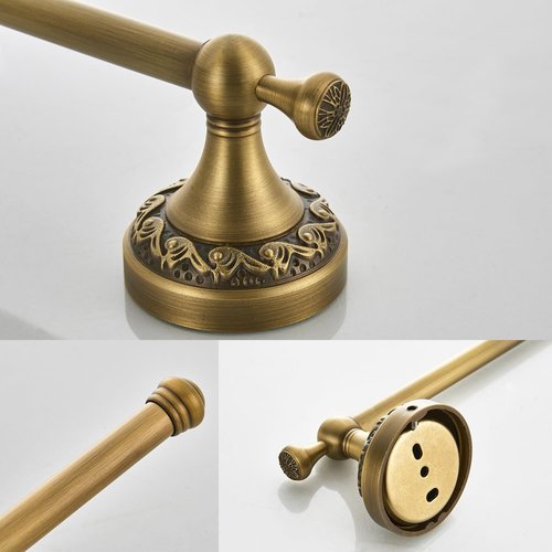 Flybath Toilet Paper Holder Antique Brass Vintage Bathroom Tissue Roll Holder Stand with Exquisite Pattern Carving Design Wall Mount, Brushed Bronze