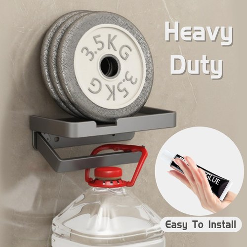 Self Adhesive Toilet Paper Holder Wall Mount,Rv Toilet Paper Holder Adhesive for Bathroom (Metal Grey)
