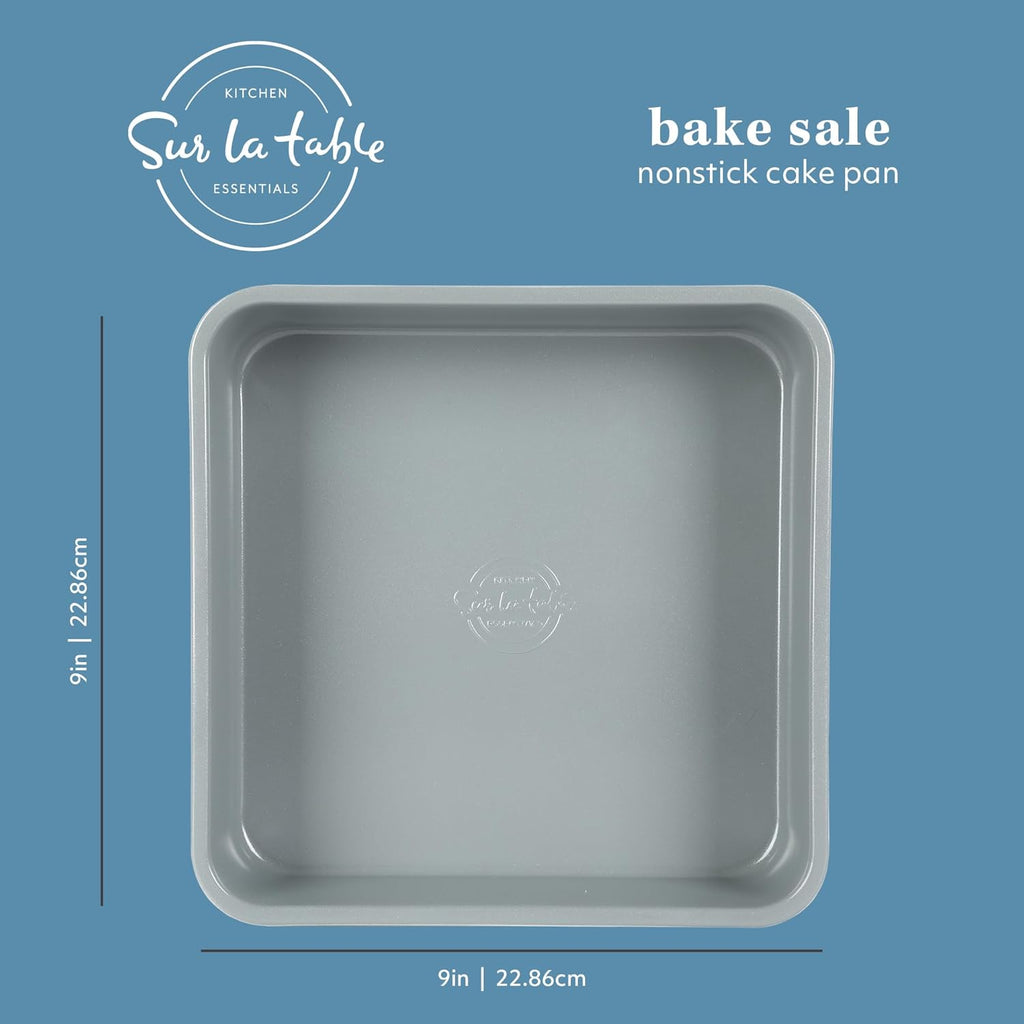 Sur La Table Nonstick Rectangular Cake Pan - 9 Inch, PFOA & PFAS Free, Linen White Finish