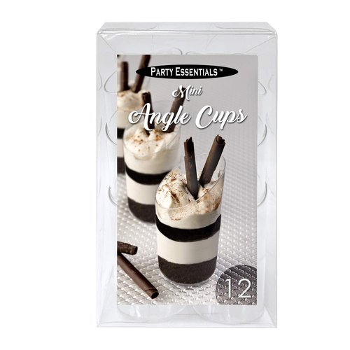 Party Essentials N216497 Mini Hard Plastic Angle Cups, Clear, Plastic (Pack of 288)