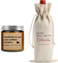 Retirement Wine Bag Scented Candles Set Retirement Gift for Woman, Men - 3.5oz Lavender Scented Soy Wax Candle- Best 2025 Retired Gifts for Women, Men, Friends, Coworker, Teacher