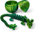 Skiennix Surprise Cherry Blossom Dragon Egg - 14" Articulating Joints | Stress Relief & Mystery Enclosure (Blue/Yellow)
