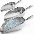 [Set of 3] 24oz + 58oz + 85oz Metal Scoops for Ice Machine - Large Aluminum Ice Scoop Bundle - Hand Wash Only