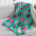 Donut Day Dreams Super Soft Throw Blanket - 50x60 Throw Blanket for Bedroom, Living Room, Spring Time, Holidays, Kids, Babies, Adults & Decor, Gifts Blue Donuts Blanket