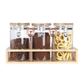 KKC Glass Airtight Coffee Bean Storage Containers for Counter,Ground Coffee Holder Jars,Airtight Glass Countertop Storage Jar Canisters with Spoon for Coffee,Loose Tea,40 Fluid-oz,Pack of 3
