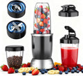 Smoothie Blender - 25000 RPM Portable Kitchen Blender with 37oz, 32oz & 23oz Cups | 2 Spout Lids & Resealable Lid
