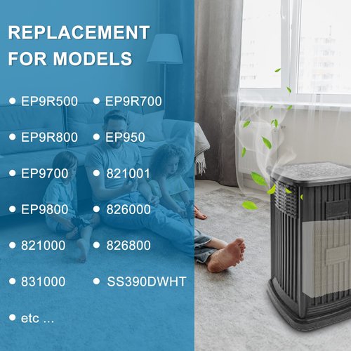 AMI PARTS 2 Pack 1043 Super Humidifier Wick Filter Replacement Compatible with AIR.Care EP9 Series EP9500 EP9700 EP9800 EP9R500 EP9R800 821000 826000 826800 and Bemis 800 8000 Series Humidifiers