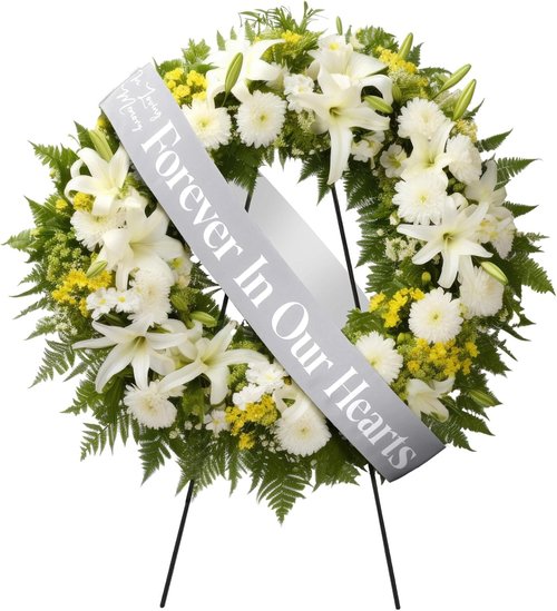 Fanfanwin Funeral Sash - Memorial Ribbon for Casket or Wreath | 58x4'' Silver Gray, In Loving Memory