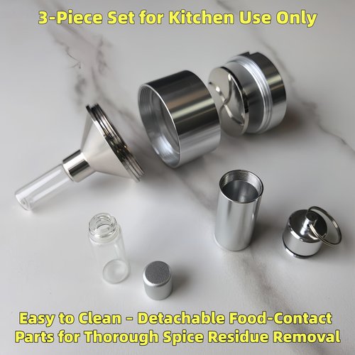 MuYuDaDi Spice Grinder【Silver】For Kitchen Use Only