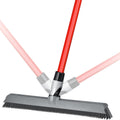 Skiennix 2-in-1 Silicone Rubber Broom | Pet Hair Removal & Squeegee - Long Handle, Slanted Bristles for Corners - Ideal for Carpet, Hardwood, Tile