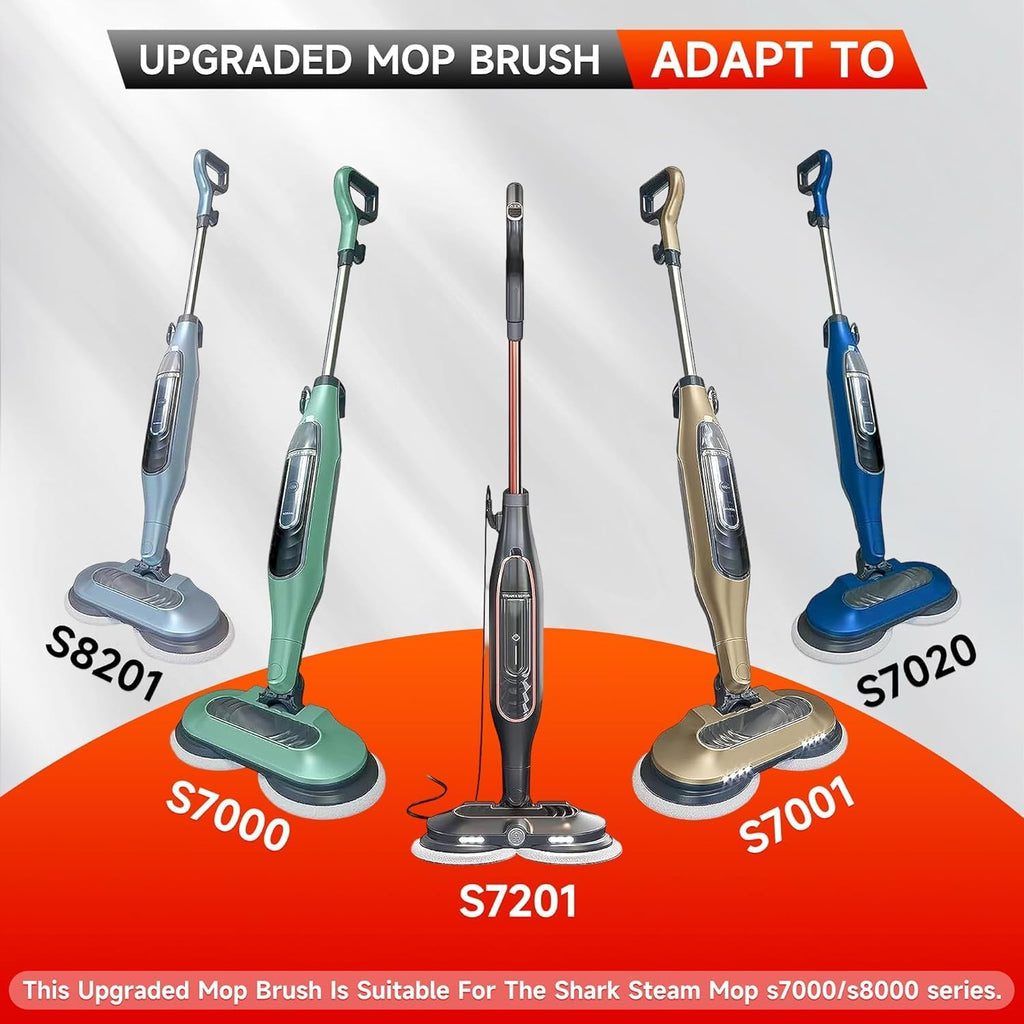 Shark Replacement Brush Heads - 4-Pack for S7000, S7001, S7020, S7005, S8021, S8001 | Abrasive Scrub Pads