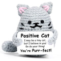 AICase Inspirational Crochet Positive Cat Animals Gifts, Easter Basket Stuffers Emotional Support Nuggets Funny Cat Lover Gift for Women Men Her Mom Dad Birthday Cute Themed Decor Stuff Merch