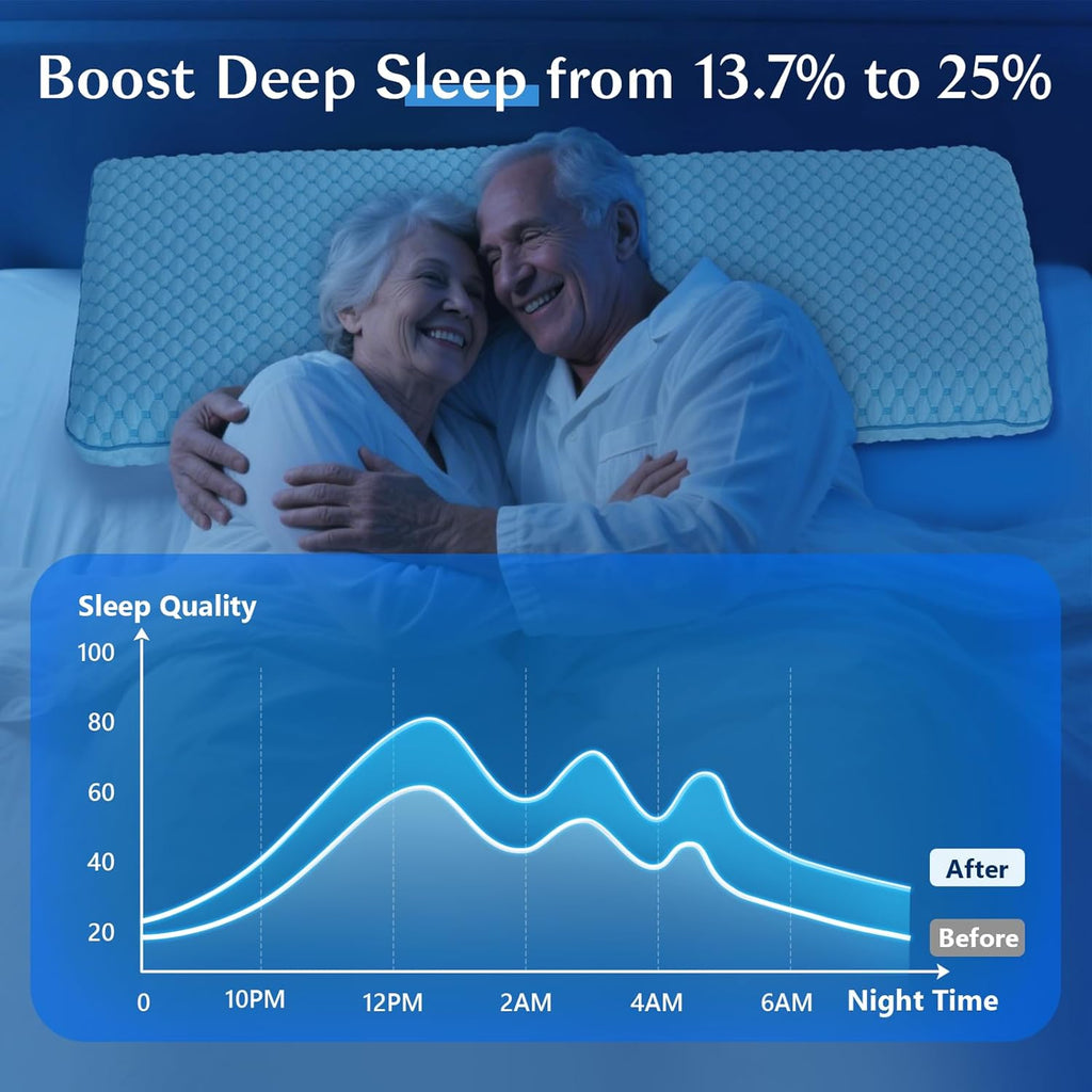 Skiennix Ultra Thin Flat Pillow - Cooling Gel Memory Foam for Stomach & Back Sleepers | 2.75-Inch Design