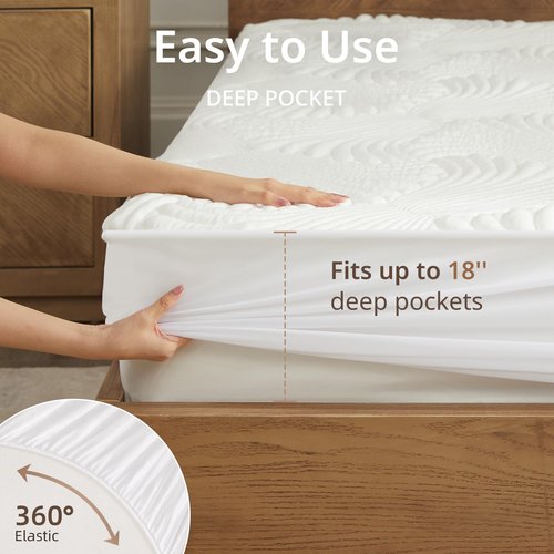 Caperia Heated Mattress Pad Queen, Electric Mattress Pad Bed Warmer with 9 Heat Settings, Memory Function, 1-12 Hours Auto Off, Deep Pocket, Machine Washable, 60"x 80"
