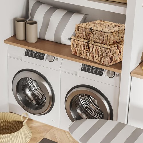 Natural Water Hyacinth Basket Set by [Brand Name] - Handwoven Rectangular Bins with Lids for Stylish Home Organization