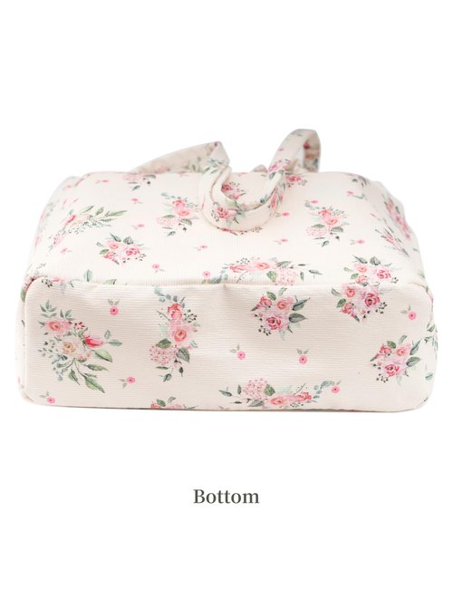 Corduroy Tote Bag Cute Tote Bags for Women Shoulder Bag with Inner Pocket for Work Beach Travel and Shopping Grocery (Peony)