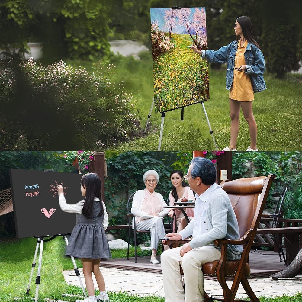 RRFTOK Art Easel Stand - Adjustable 17 to 66 Inch Aluminum Tripod for Painting & Display | Portable with Carry Bag