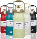 BJPKPK Insulated Water Bottle - 45 oz Stainless Steel with Straw & One-Handed Lid | BPA-Free Light Green