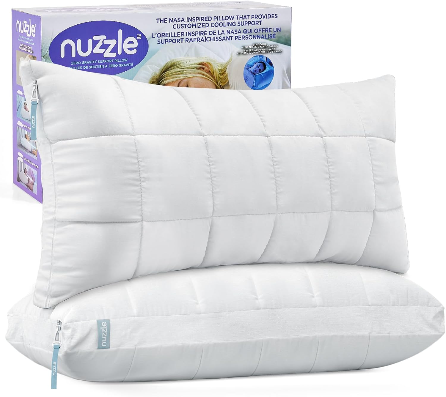 Skiennix King Size Cooling Adjustable Pillows - Luxury Hotel Collection | Soft & Firm for All Sleepers