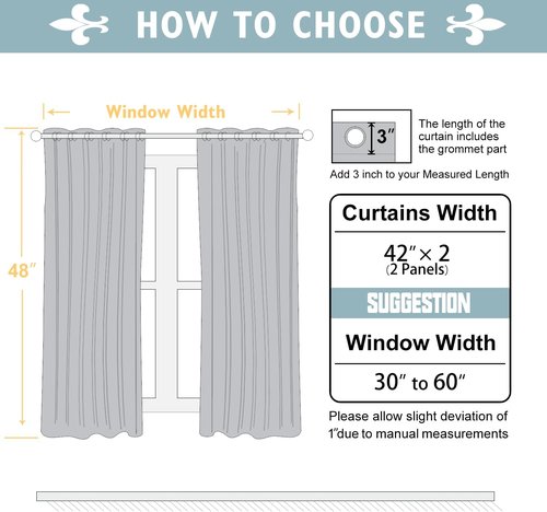 ChrisDowa Blackout Curtains - Thermal Insulated Grommet Room Darkening Panels, Biscotti Beige, 42 x 48 Inch