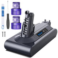 Morpilot 8000mAh Rechargeable Replacement Battery for Dyson V10 Series Vacuum Cleaners, Providing 80 Minutes of Runtime in Standard Mode, Installs in Just 3 Minutes, Includes 2 Post Filter
