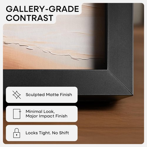 Homeforia Black 11x14 Picture Frame - High-End Metal Design with Mat for 8x10 Photos | Set of 1