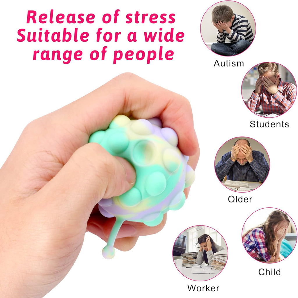 Animal Pop Balls Party Favors by 30 Pack | 3D Fidget Toys for Kids - Perfect Birthday Goodie Bag Stuffers