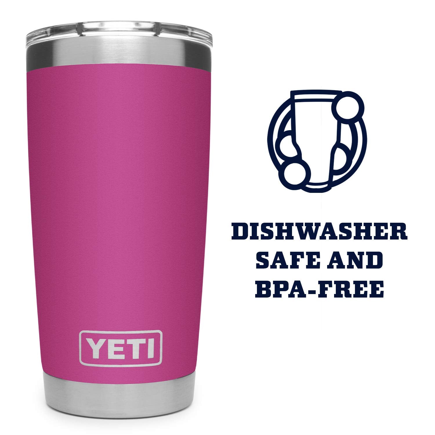 YETI Rambler 20 oz Tumbler, Stainless Steel, Vacuum Insulated with MagSlider Lid, Prickly Pear