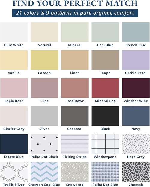 Lane Linen Eco-Friendly 100% Organic Cotton Queen Sheet Set - Soft, Comfy, 15" Deep Pocket, Naturally Cooling - White
