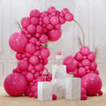 PartyWoo Hot Pink Balloons - 145-Piece Arch Kit with Various Sizes for Baby Showers & Birthdays