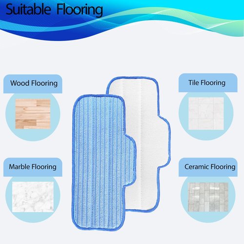 10 Pack Replacement Steam Mop Pads Compatible with Dupray Neat Steam Cleaner Microfiber Cloths Steam Mop Pads Washable Mop Pads