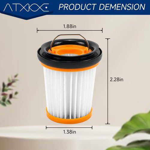 ATXKXE WV201 Filter Fit for Shark Wandvac ION W1 S87 Cordless Handheld Vacuum WV200, WV201, WV205, WV220, Compare to Part # XHFWV200, 8 Pack Filters and 1 Clean Brush