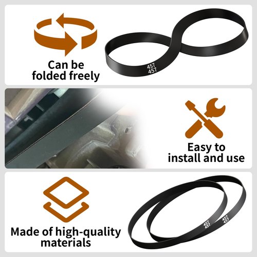 562289001 Vacuum Belt MS 12.8X457 for Hoover Vacuum Belt Replacement (2 Pcs) - for Hoover Windtunnel T Series Vacuum Cleaner Models UH30310 UH70200 UH70205 UH70210 UH71255 UH70901RM UH72625
