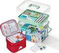 3-Piece Clear Medicine Organizer - Portable Medical Storage Box with Pill Cases & Removable Tray