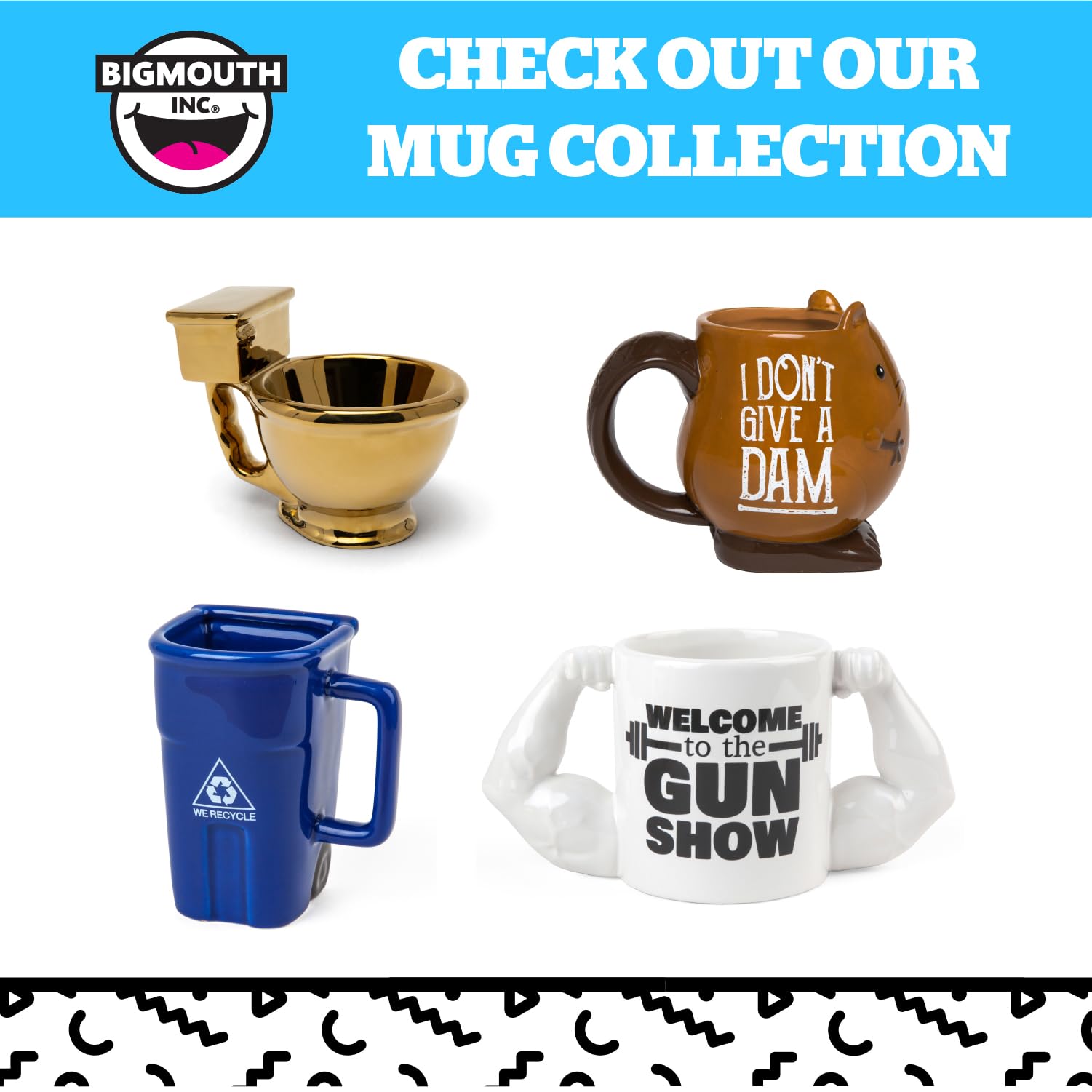 BigMouth Inc Welcome to the Gun Show Coffee Mug - Funny Coffee Mugs for Dad - Great Gag Gift and Gifts for Gym Lovers