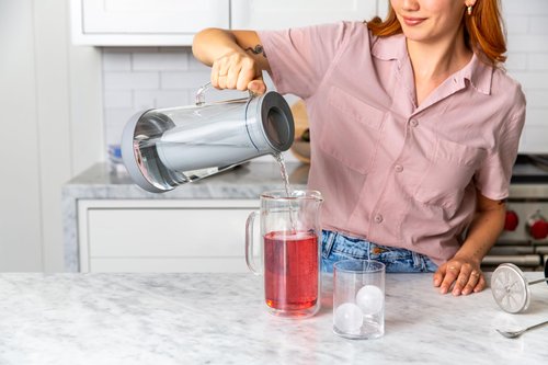 LifeStraw Home Pitcher Glass and Silicone Base 7 cup Pebble