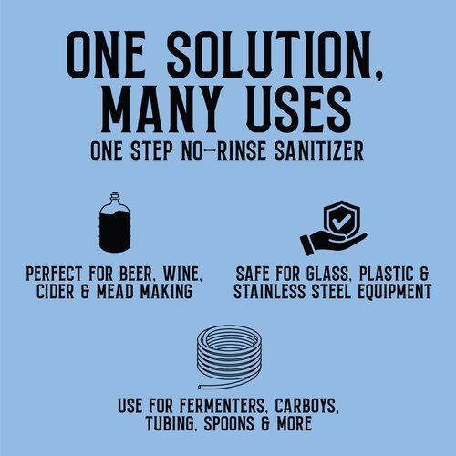 Craft A Brew - One Step No Rinse Cleanser - For Cleaning At Home Brewing Equipment - Non-Foaming Cleanser - Safe & Easy to Use - Home Brewing Supplies (8oz)